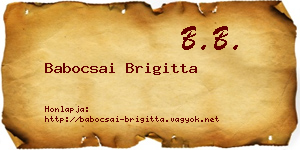 Babocsai Brigitta névjegykártya